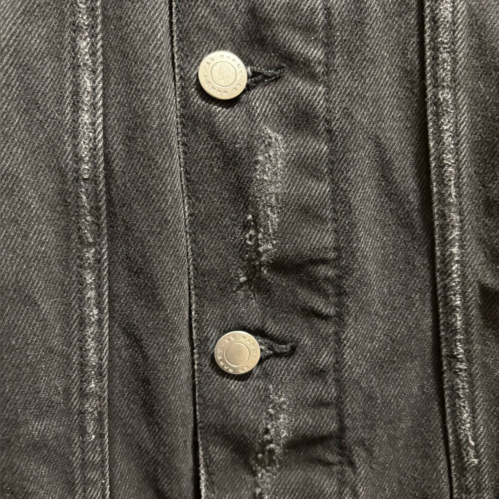 Ed Hardy Men’s Black Denim Trucker Jacket, Lover Boy size xs - Picture 8 of 9